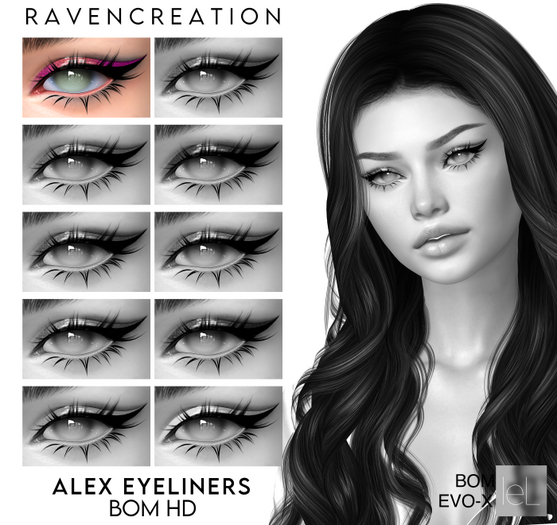 RAVENCREATION DEMO ALEX EYELINERS BOM EVOX