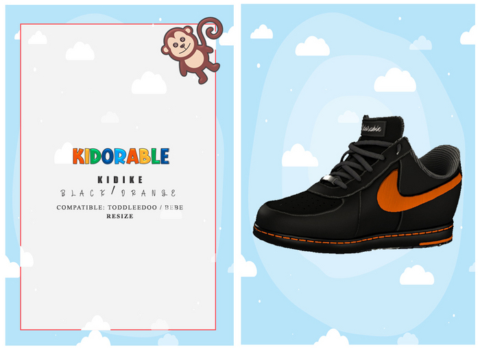 :K: KIDIKE BLACK/ ORANGE