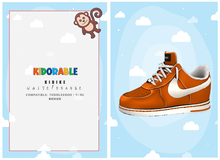 :K: KIDIKE WHITE/ ORANGE