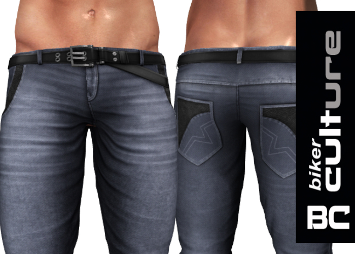 Biker Culture - LOW RIDER JEANS - Blue Fade