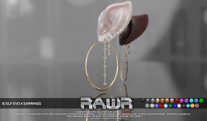 RAWR! Io ELF EvoX Earrings (add me)
