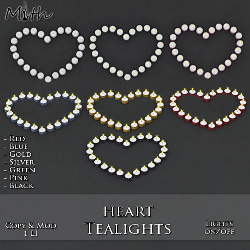 Myth - Heart Tealights