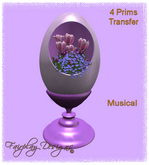 ~Easter Wishes Spring Flowers in Hallowed Egg~