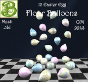 12 Easter Egg Floor Balloons, .5LI