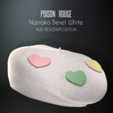 POISON ROUGE Nanako Beret - White