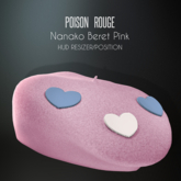 POISON ROUGE Nanako Beret - Pink