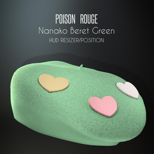 POISON ROUGE Nanako Beret - Green