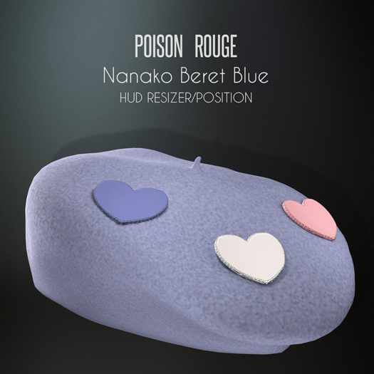 POISON ROUGE Nanako Beret - Blue