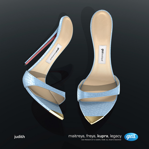 [Gos] Judith Pointed Mules - Clear Sky