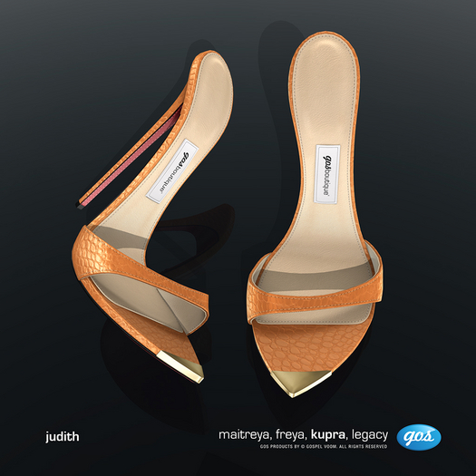 [Gos] Judith Pointed Mules - Tomato Cream
