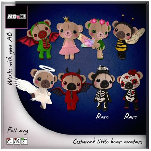 8. MOoH! Costumed bear day of the dead RARE V2