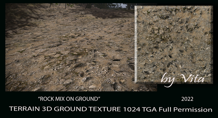 Vita's 3D Ground Texture - ROCK MIX ON BARE GROUND 2022