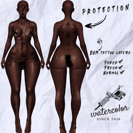 - Watercolor - Protection BOM Tattoos (ADD)