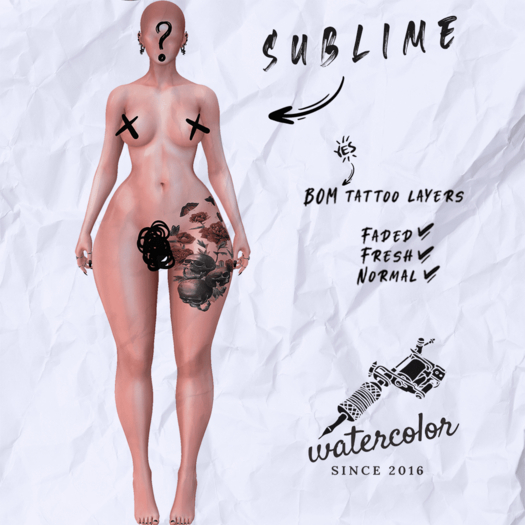 - Watercolor - Sublime BOM Tattoo (ADD)