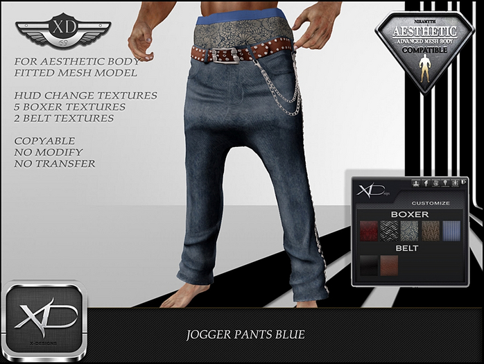 Jogger Pants blue -(NIRAMYTH) - AESTHETIC