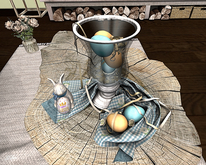 CJ Easter Table Deco blue 