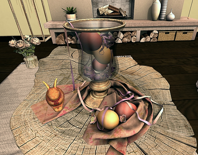 CJ Easter Table Deco peach 