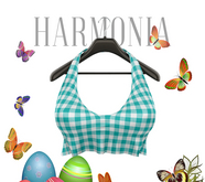 Easter Teal Plaid Top
