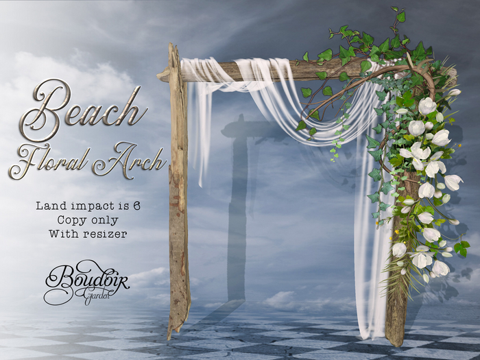 Boudoir Garden-Beach Floral Arch