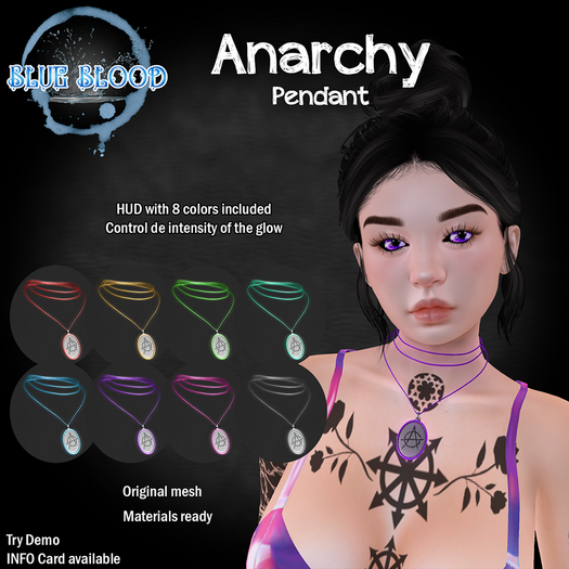 Blue Blood - Anarchy Pendant