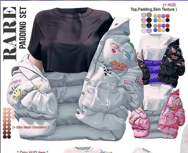 `M.BIRDIE / Rozel look. PADDING SET Maitreya RARE