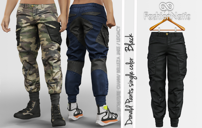 Donald Male Pants Black - Signature Gianni, Belleza Jake , Legacy - FashionNatic