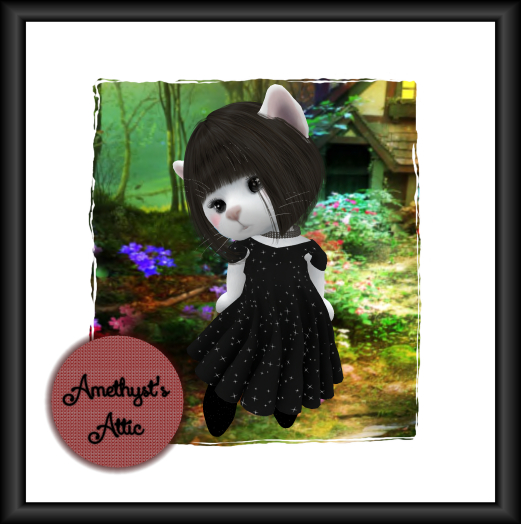 AA-Black Sparkle Dress with Bow-Dinkies
