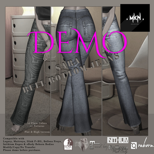 DEMO . MKN . Sara Bell Bottom Jeans 
