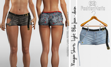 Reagan Shorts Light Blue Jeans - Denim - Maitreya Lara, Lara Petite, Kupra Original, Legacy - FashionNatic