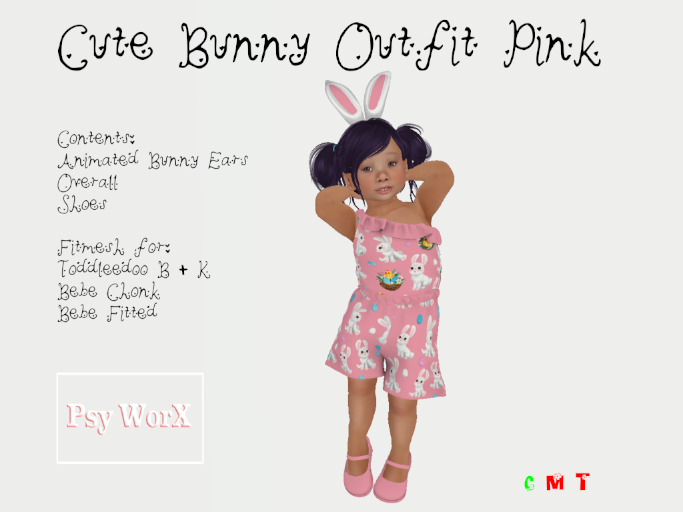 >PsyWorX< Cute Bunny Outfit TD & Bebe Pink