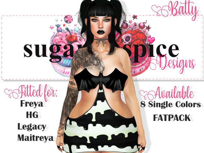 SUGAR N' SPICE DESIGNS BATTY DRESS STARS
