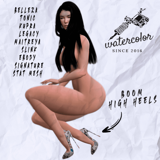 - Watercolor - Boom High Heels 