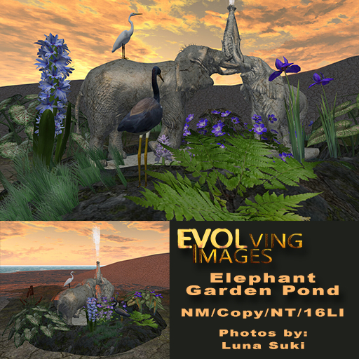 Elephant Garden Fountain Pond