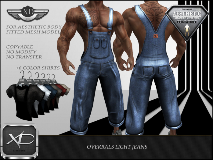 Overalls Light Jeans  - (NIRAMYTH) - AESTHETIC