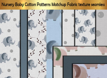 Nursery Baby Cotton Patterns Matchup Fabric texture seamless 2