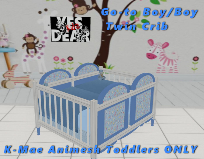 YES DEAR KID's Go-to Twin Boys double crib