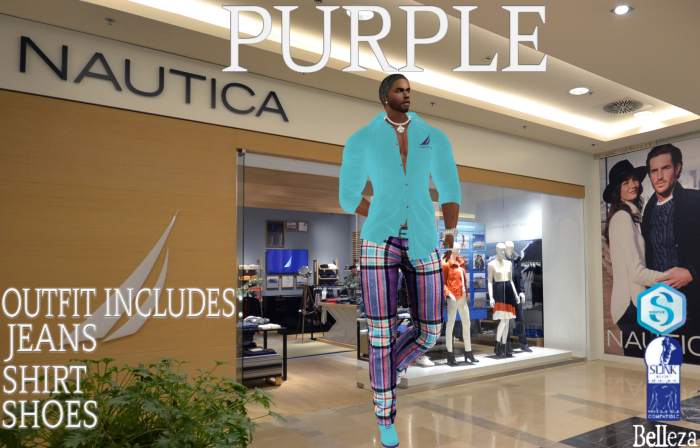 (SF) NA Plaid Purple (M)