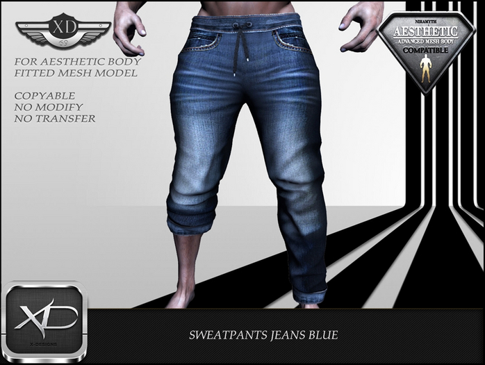 Sweatpants Jeans Blue - (NIRAMYTH) - AESTHETIC