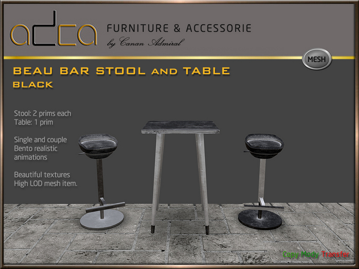 .::ADCA::.Beau Bar Stool and Table <BiG SaLe>