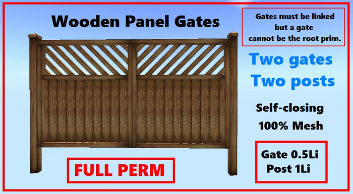 Panel gates with posts FP