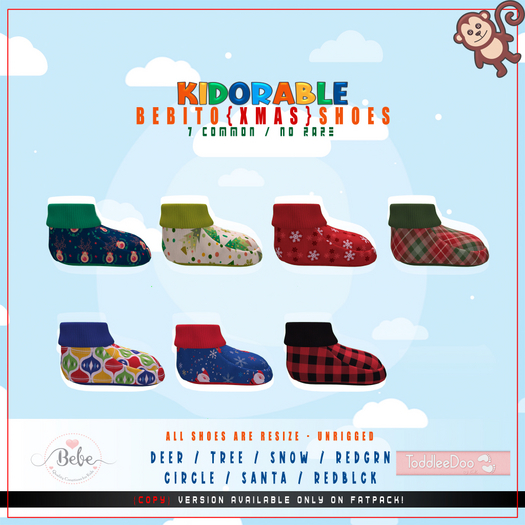 {K} Bebito Xmas Shoes  - Fatpack *Copy
