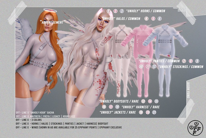 13. "Off-Line" x "Unholy" Bodysuit / Blood / Hourglass / RARE