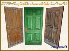 !!!FOR CREATORS!!! DOOR - Simple old entrance & interior door Set (1 LI) Full perm