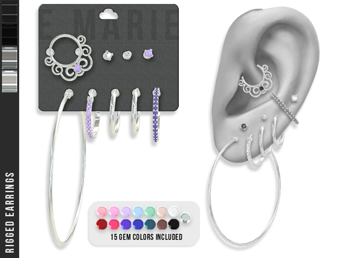 e.marie // Reyna Earrings - Silvers