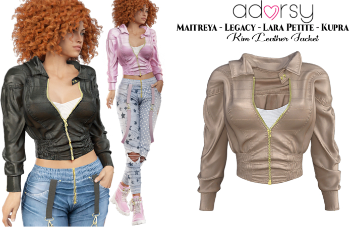 adorsy - Kim Leather Jacket Brown - Maitreya/Legacy/Lara Petite/Kupra