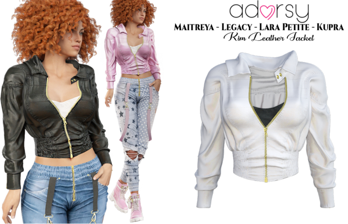 adorsy - Kim Leather Jacket White - Maitreya/Legacy/Lara Petite/Kupra