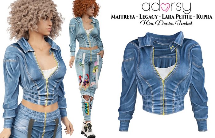 adorsy - Kim Denim Jacket Blue - Maitreya/Legacy/Lara Petite/Kupra
