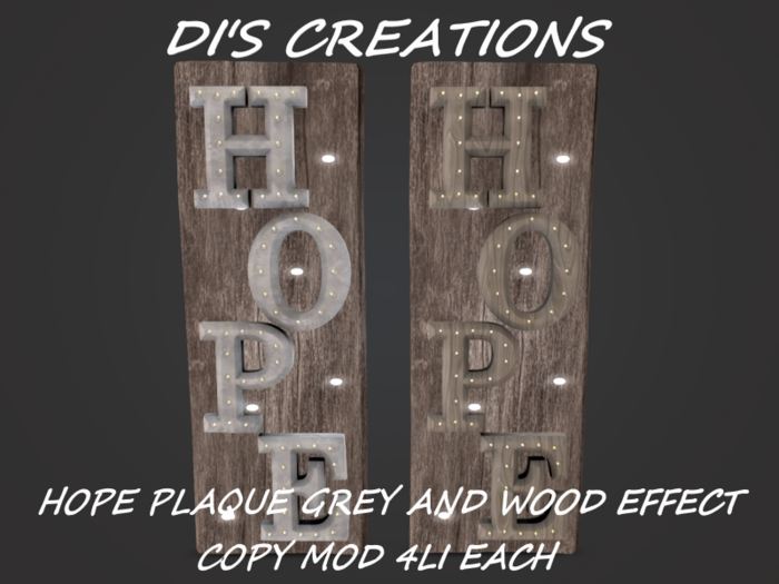 HOPE PLAQUE SIGN