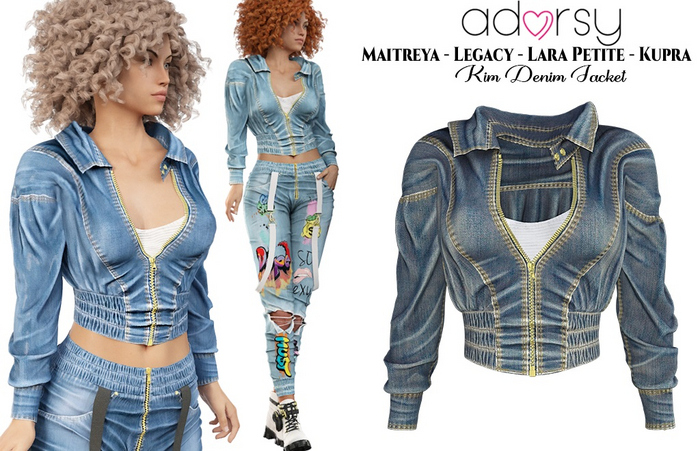 adorsy - Kim Denim Jacket Dirty - Maitreya/Legacy/Lara Petite/Kupra