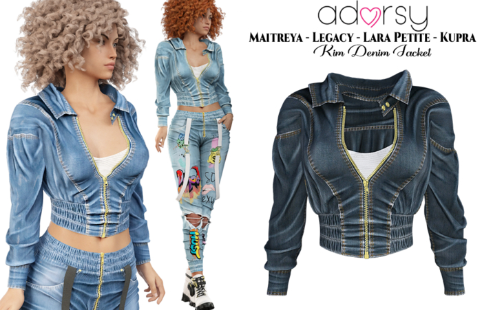 adorsy - Kim Denim Jacket Original - Maitreya/Legacy/Lara Petite/Kupra